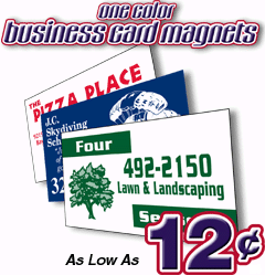 One Color Business Card Magnet